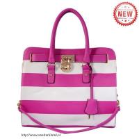 michael kors striped reizen groot pink white bakken Ebay Handtassen 7mvy3968